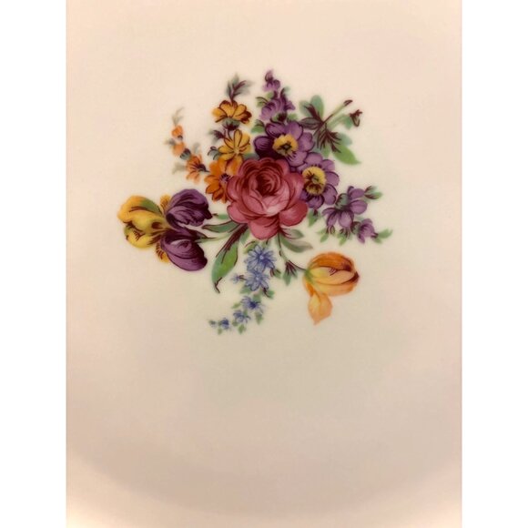 Thun Vtg Czech 12” Chop Plate Basket Weave Floral Gold Tradition Discontinued 22 - Picture 2 of 7